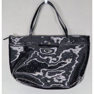Kate‎ Spade Sophie Camellia Street Tote Bag Black Patent Leather Polka Dot Bow
